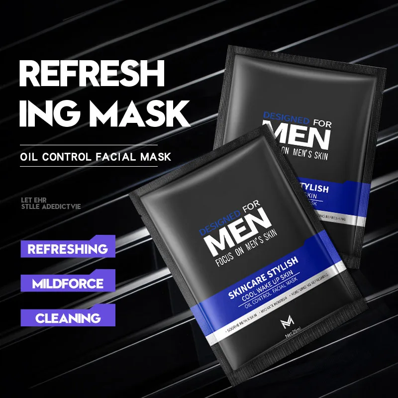 Private Label Skin Care Beauty Face Mask Sheet Whitening Moisturizing Anti Acne Men Oil Control Facial Mask