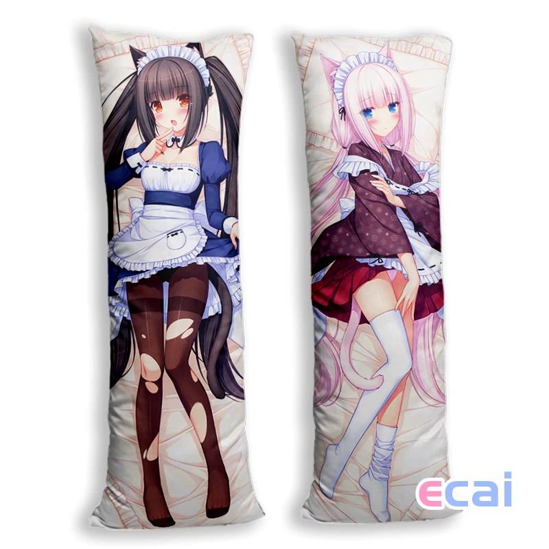 Nekopara Chocolat Vanilla Azuki Coconut Maple Dakimakura Custom Printed Anime Pillow Cushion Cover Case