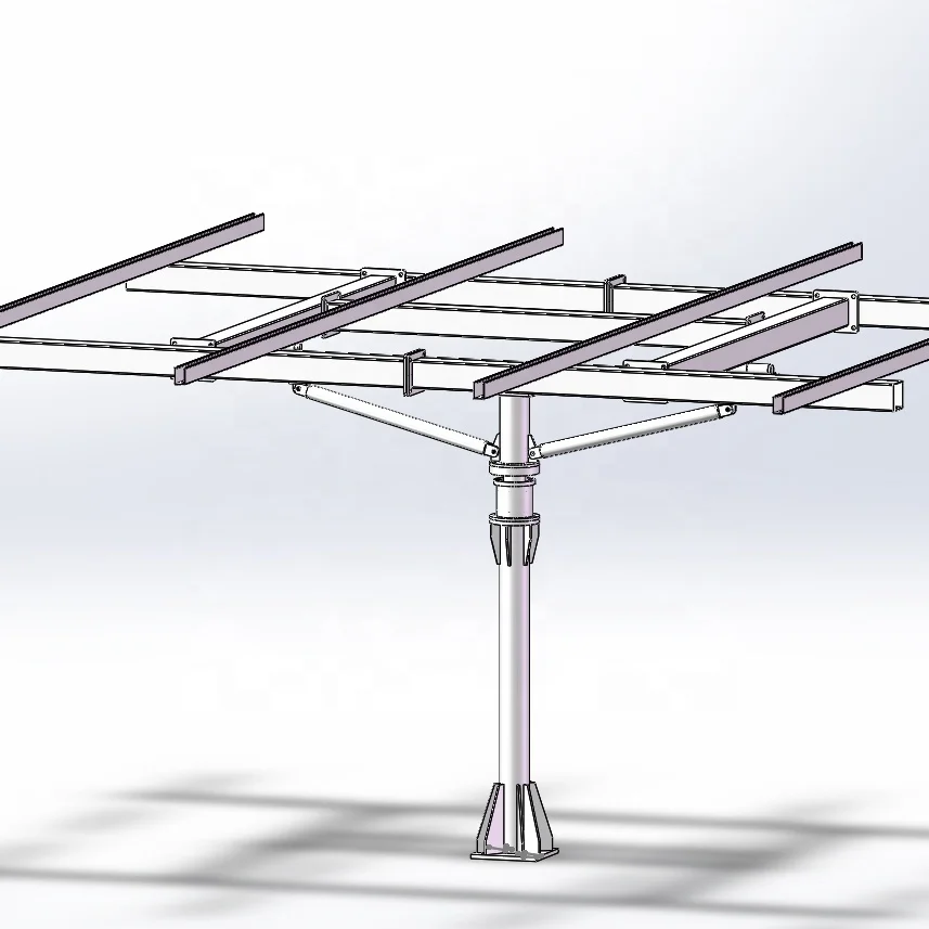 6 panels 3kw dual axis tracker solar tracking system sun tracker 2 axis solar tracking system