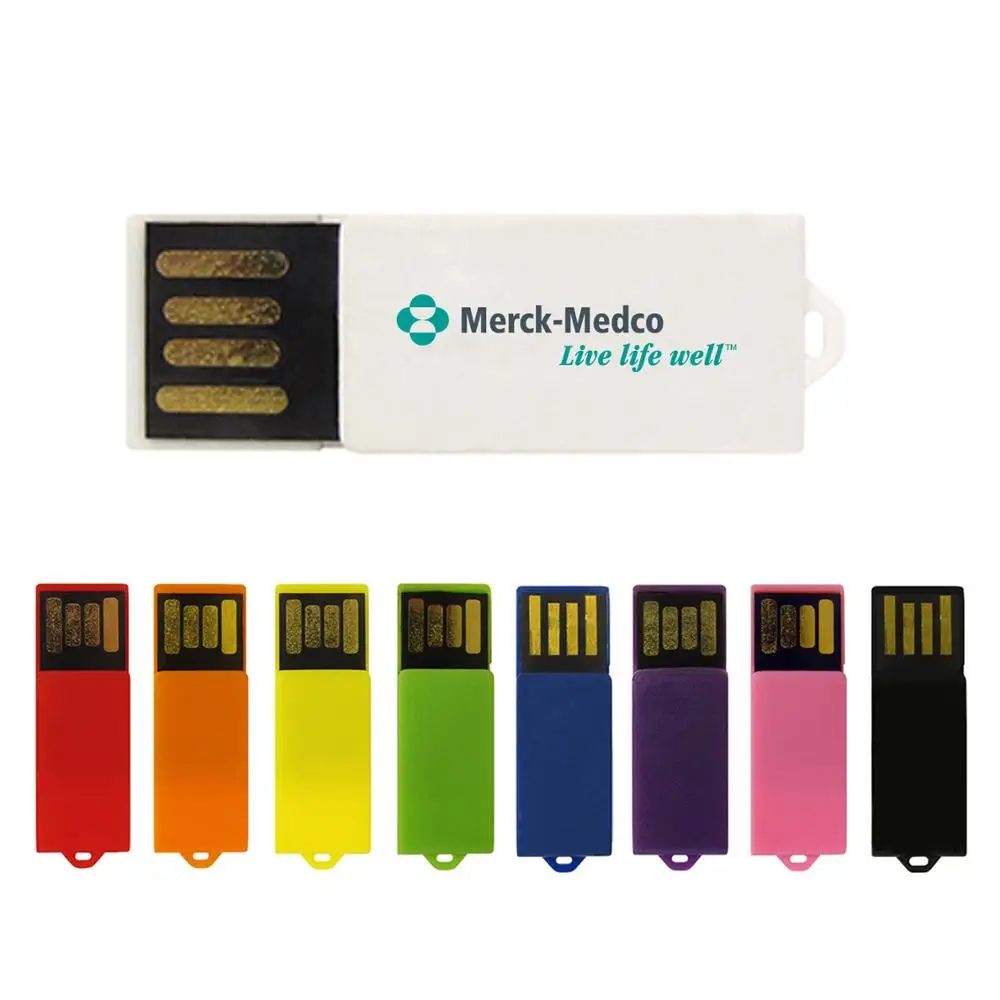 Promotional Plastic paper clip shaped USB Flash Drive With Your custom Logo