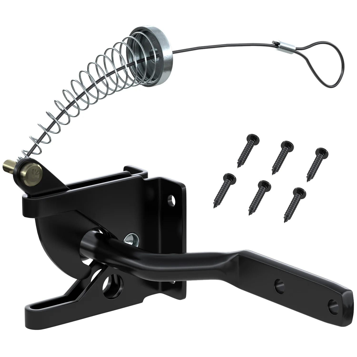 Heavy-Duty Automatic Gravity Lever Sliding Door Latches Modern Steel Self-Locking Gate Fasteners Wooden Fence Hotel Use Iron