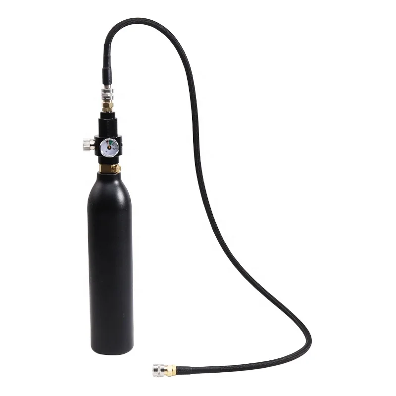 Airsoft Regulator with 40inch Low Pressure Remote Hose Line to Paintball HPA CO2 Tank Regulating Range 0~800 PSI