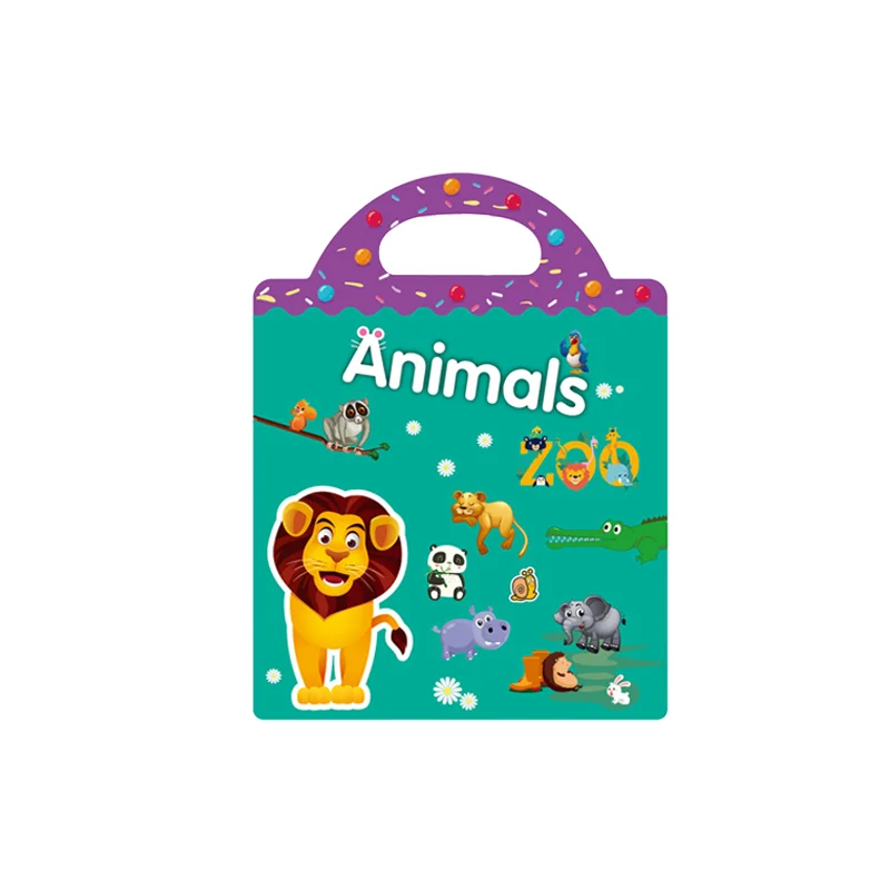 Foska Waterproof puzzled Paper Variety Designs Funny Preschool  educational Sticker Books for kids