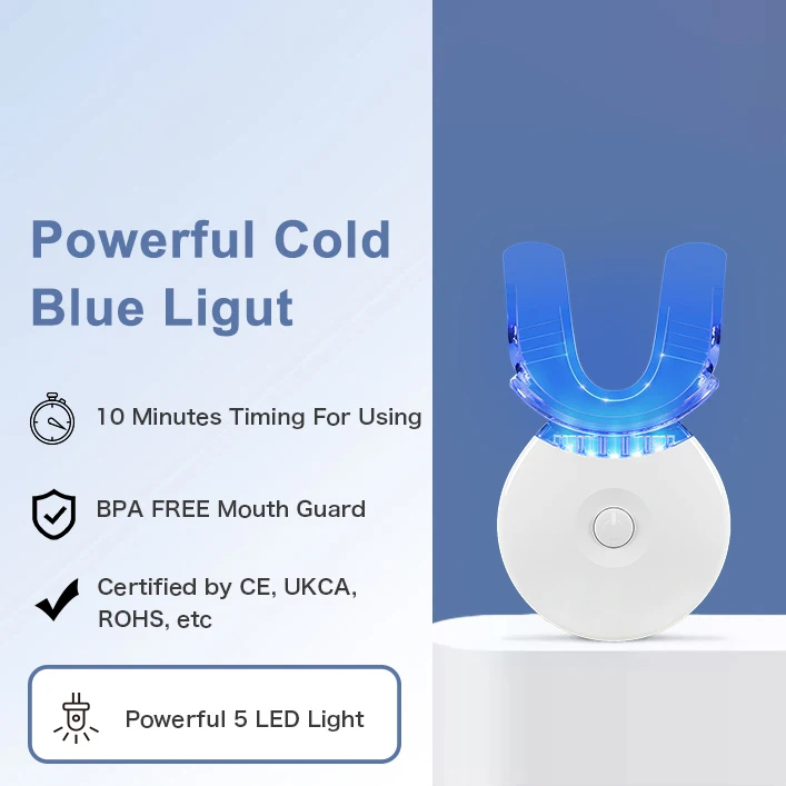 CE Approved OEM Teeth Whitening Kit 5 LED Light Tooth Whitener With Peroxide Teeth Whitening Gel