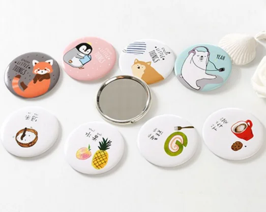 2022 Customized Private Label Single Side Round Mini Pocket Mirror for Makeup mirrored makeup vanity  small  mirror makeup