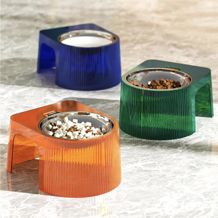 New Design Pet Food Bowl Stainless Steel Bowl Feeder For Feeding Dogs Cats Multi-color Custom Pet Bowls