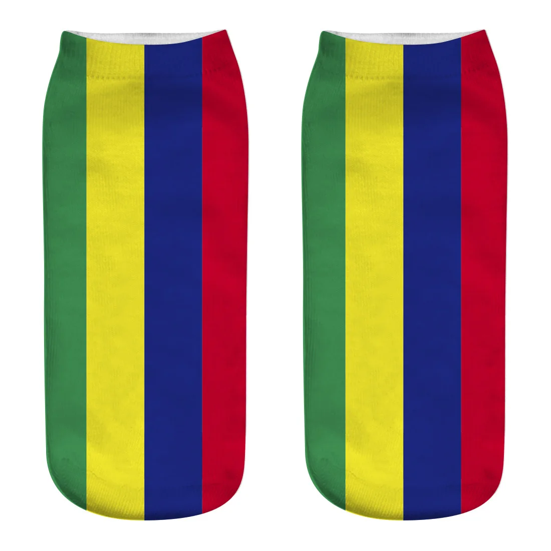 Wholesale Cheap New Design Breathable Colorful  Custom Country Flag Mens Sports Socks
