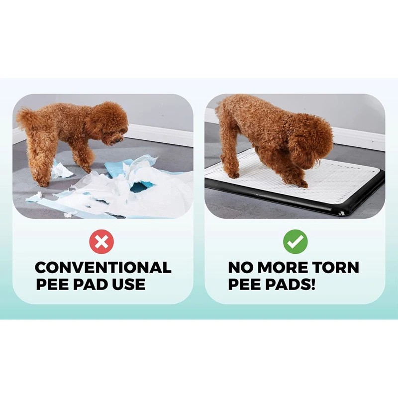 Indoor Outdoor Potty Pet Toilet Training Tray For Small Medium Dogs Puppy Pee Pad Holder