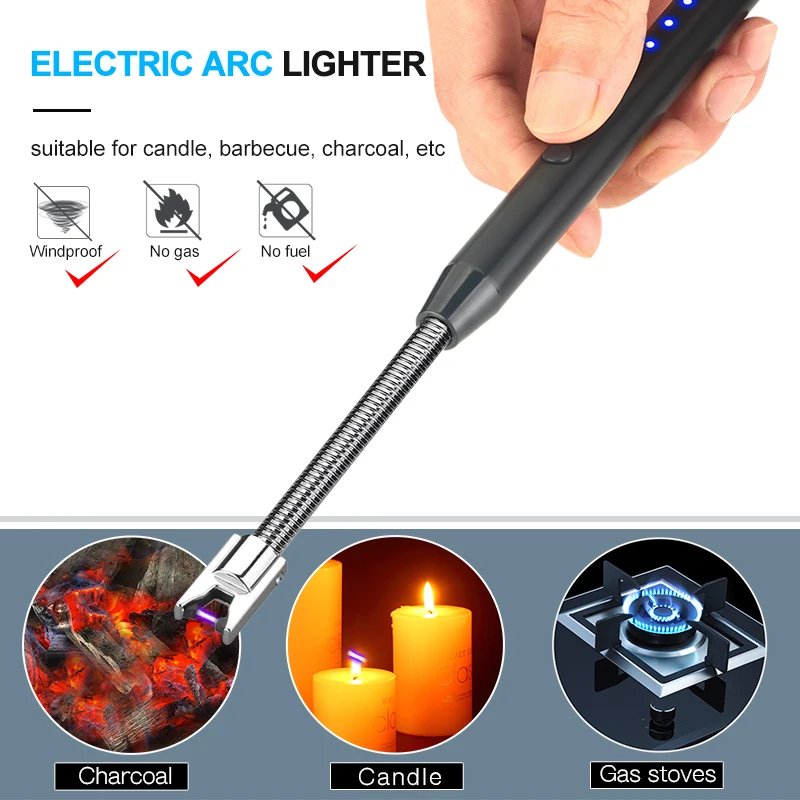 China long windproof flexible candle plasma usb rechargeable lighter