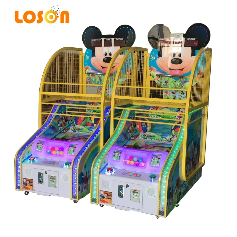 Kids indoor electronic crazy hoop dino bomb arcade basketball shooting coin operated game  machine