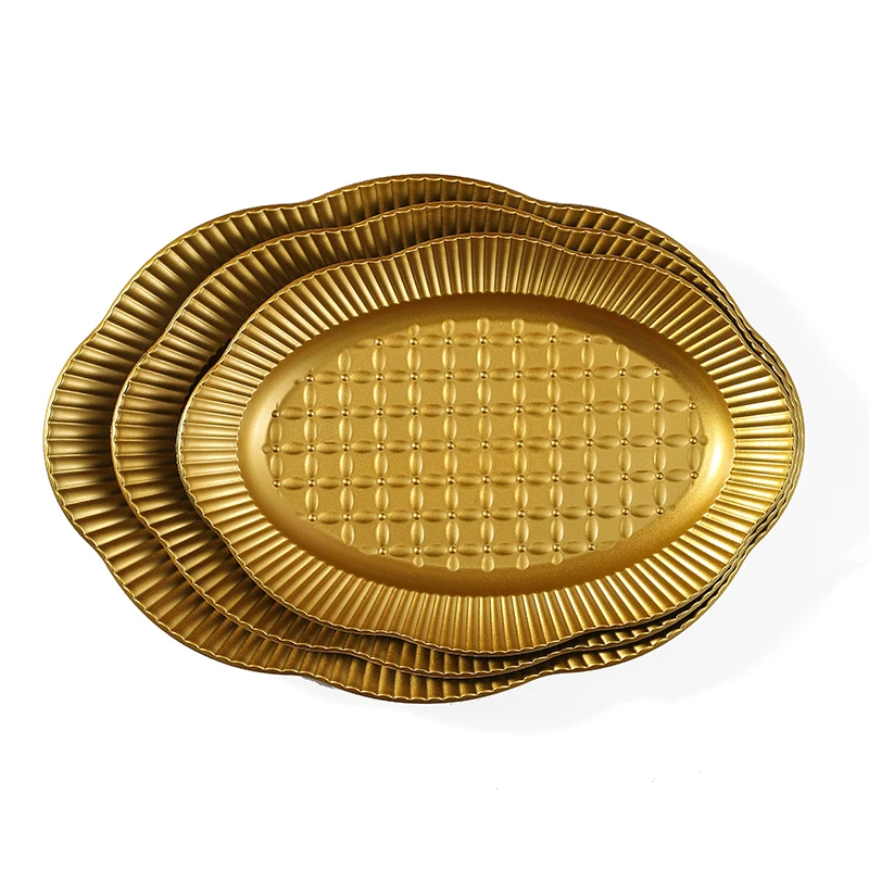 High Quality Hotel Restaurant home Dinner Under Plate Gold Plates