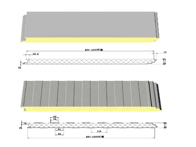 SAMPLE sandwich pu foam polyethylene prefab coldroom wall panels