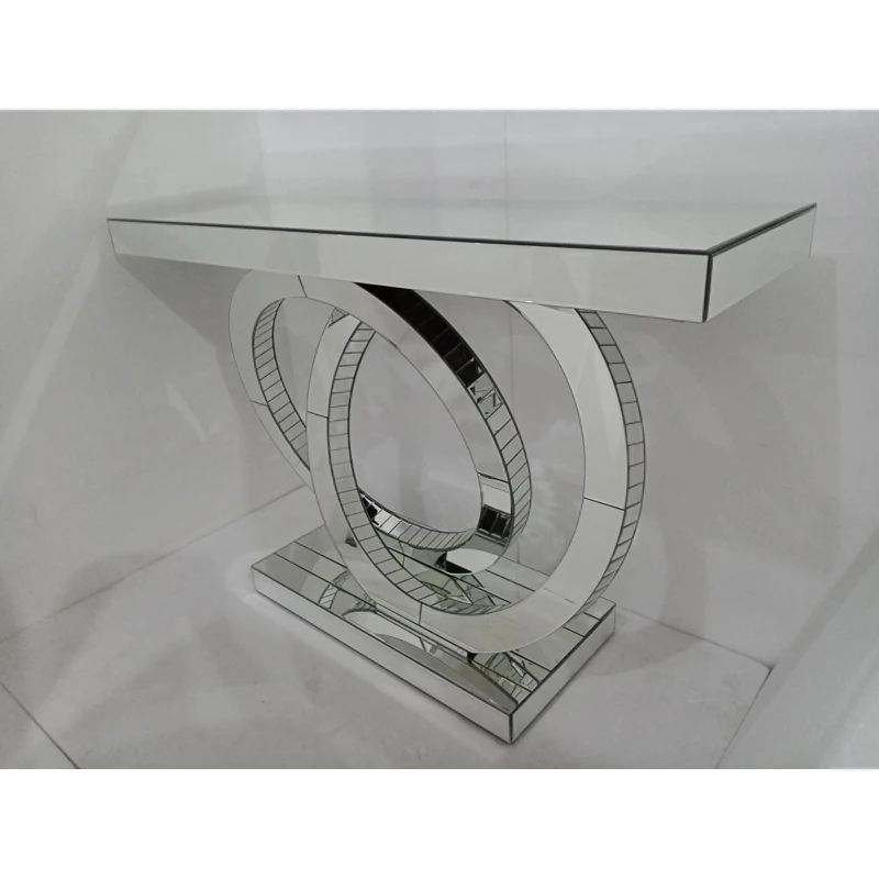 YGJS0074 завод OEM роскошный современный маленький декоративный вход в прихожую зеркальный стол консольный для