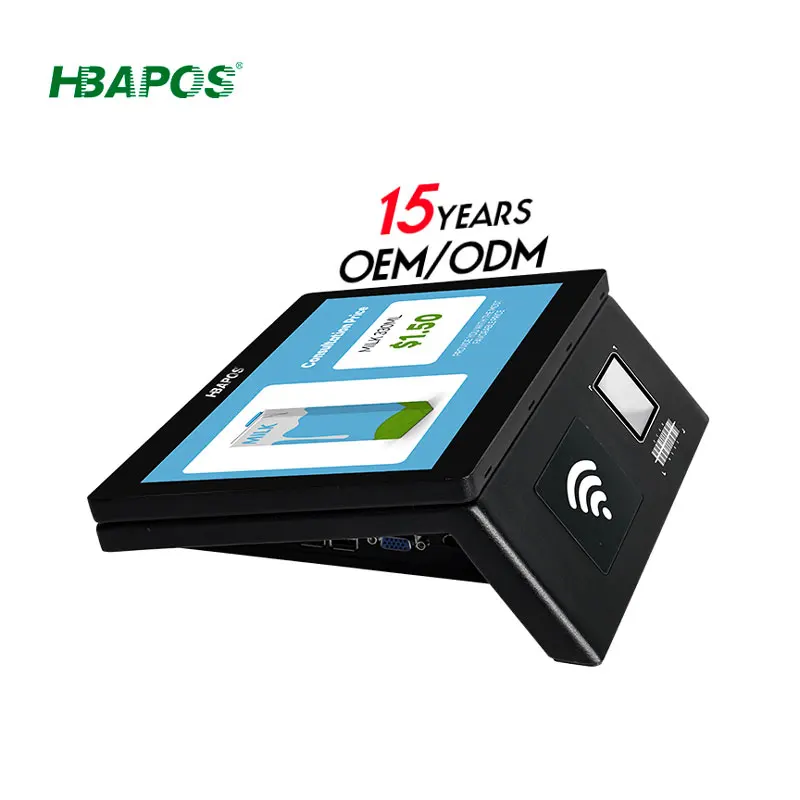 HBAPOS New Design 11.6inch Touch Screen Price Checker Machine with Barcode Scanner All in One Pos