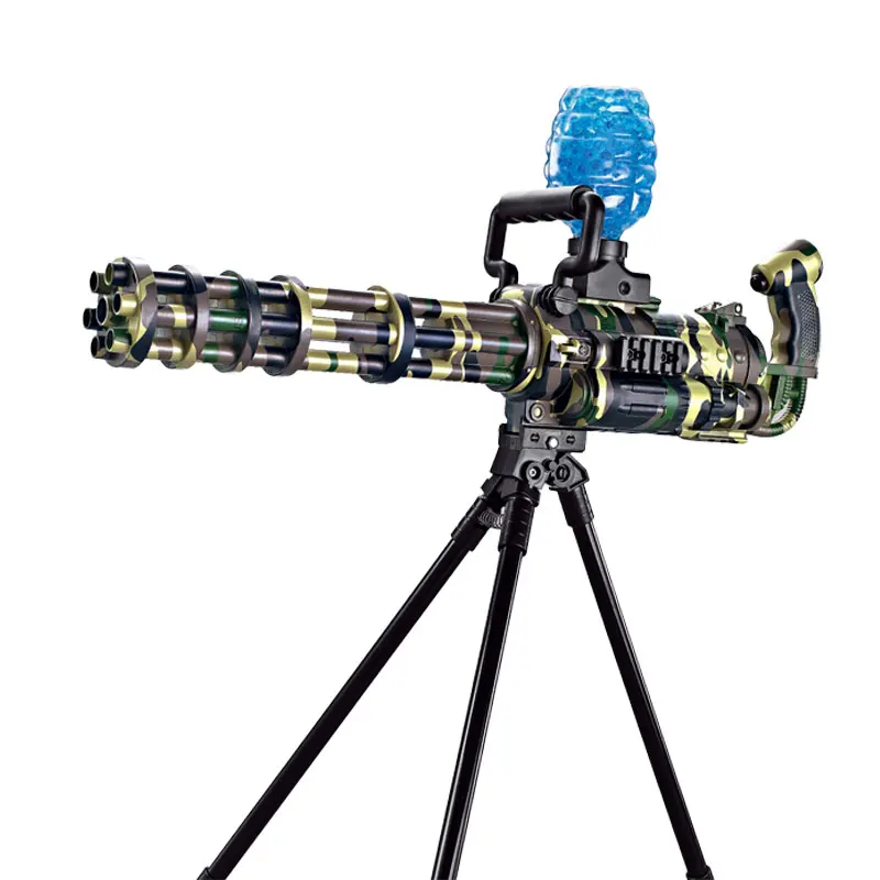 Gatling 50CM  Dual mode electric shooting Crystal pellet gun Hot sale Electric toy Outdoor water gun for children A barrage