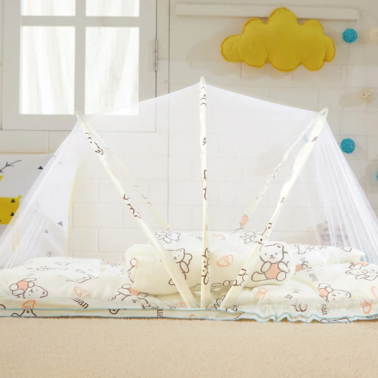 Высококачественные Новые Мультяшные детские постельные принадлежности с москитной сеткой хлопковые детские постельные принадлежности с животными