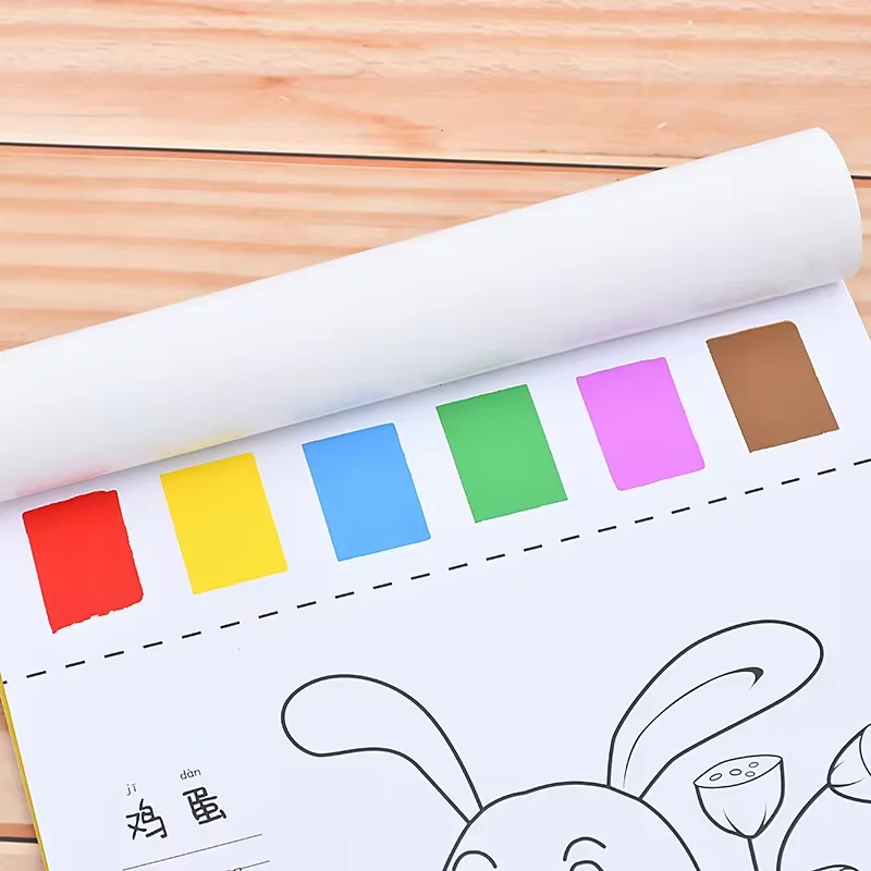 Paint Set Book 12 pages 6 color Wholesale Watercolor children graffiti picture cartoon notes children painting book watercolor