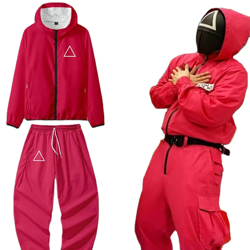 Костюм для косплея по мотивам игры кальмар в Корейском стиле, мужская куртка Li Zhengjae, одинаковая спортивная одежда большого размера 456, худи в национальном стиле на Хеллоуин