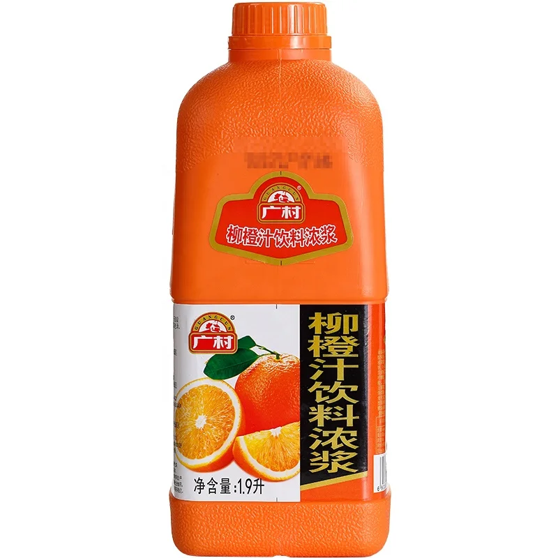 1.9L Guangcun Wholesale Orange Juice Concentrated Fruit Juice for Bubble Tea