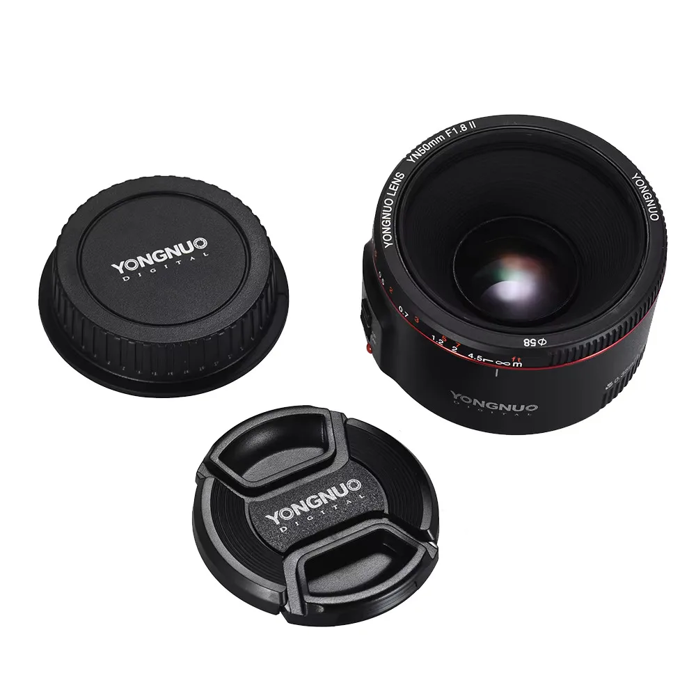 YONGNUO YN50mm F1.8 II Bright Large Aperture AF MF 50mm Standard Prime Lens Auto Focus EF for Canon DSLR Camera