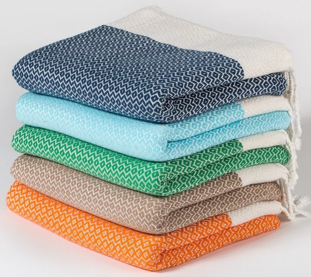 Wholesale Ali Multi-Purpose Yarn Dyed Cotton Turkish Bath Beach Hammam Towel Peshtemal Blanket