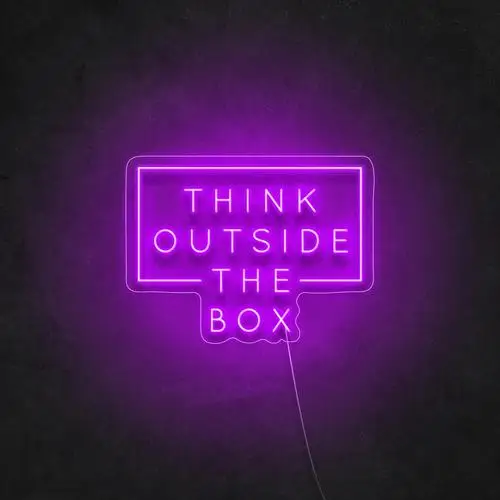 Think Outside The Box Neon Sign Drop Shipping Custom Neon Sign
