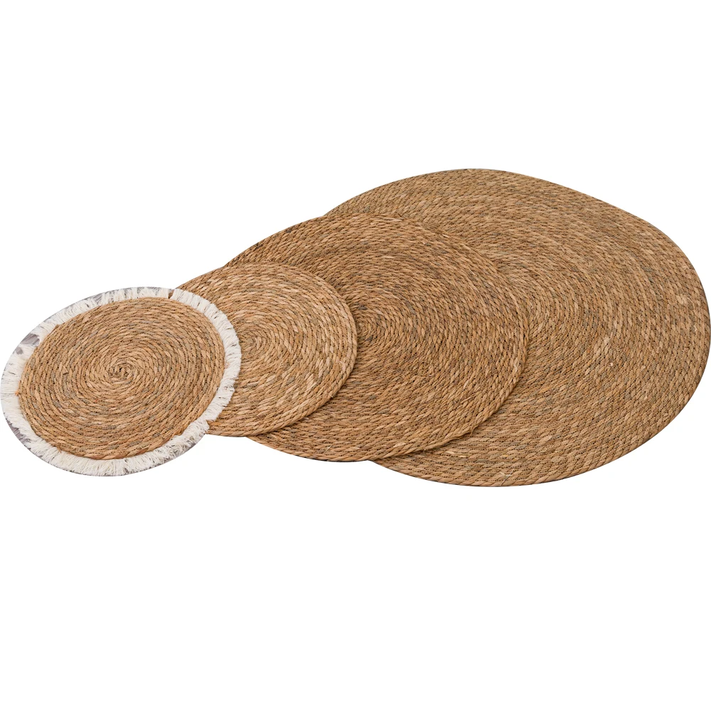 Home Decor Handwoven Carpet Mat Grass Woven Round Mat With Good Product Quality