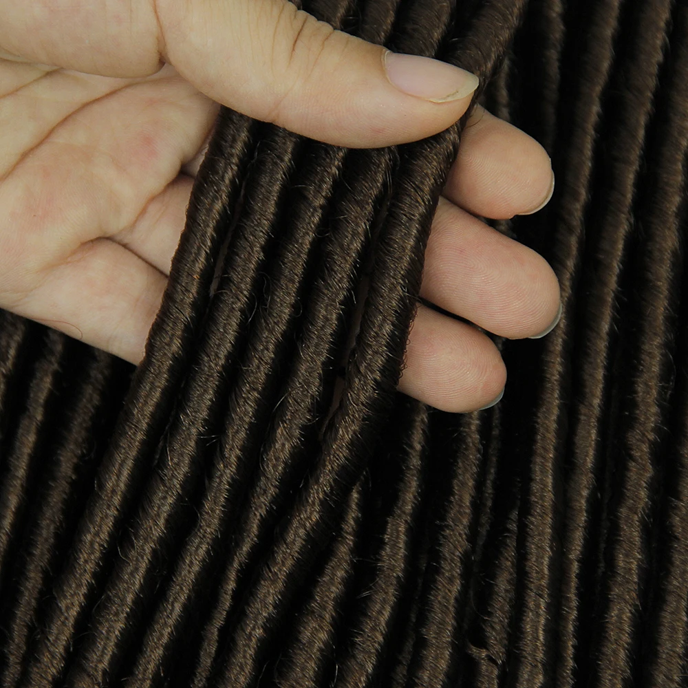 Wholesale Synthetic Braiding Hair Extensions Dreadlocks Ombre Color Soft Straight Braiding Hair Faux Locs Crochet Braids Hair