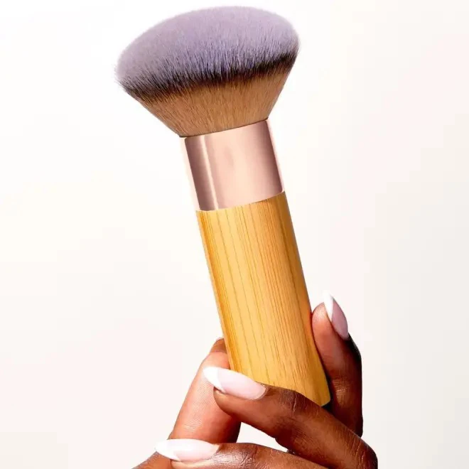 The Buffer Airbrush Finish Bamboo Foundation Makeup Brush Dense Synthetic Hair Flawlessly Beauty Cosmetic Brush Tool