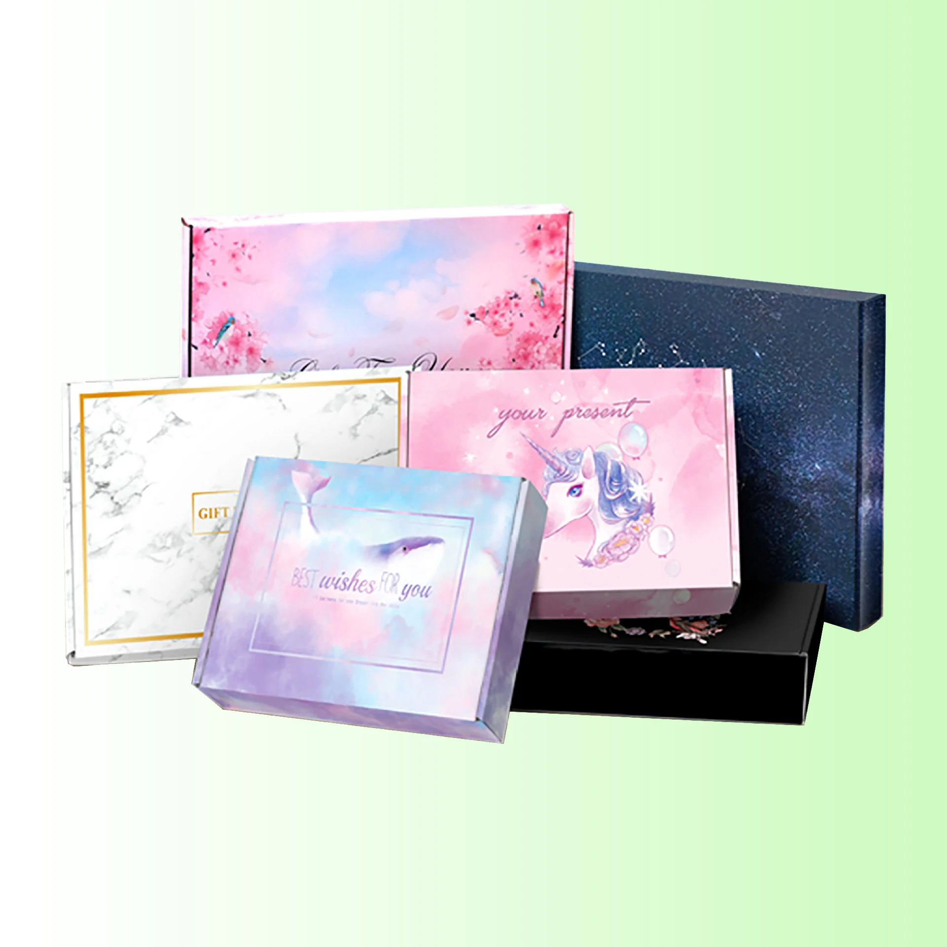 Wholesale Printed Unique Corrugated Shipping Boxes Custom Foldable Corrugated Paper Express Clothing Packaging Mailer Box