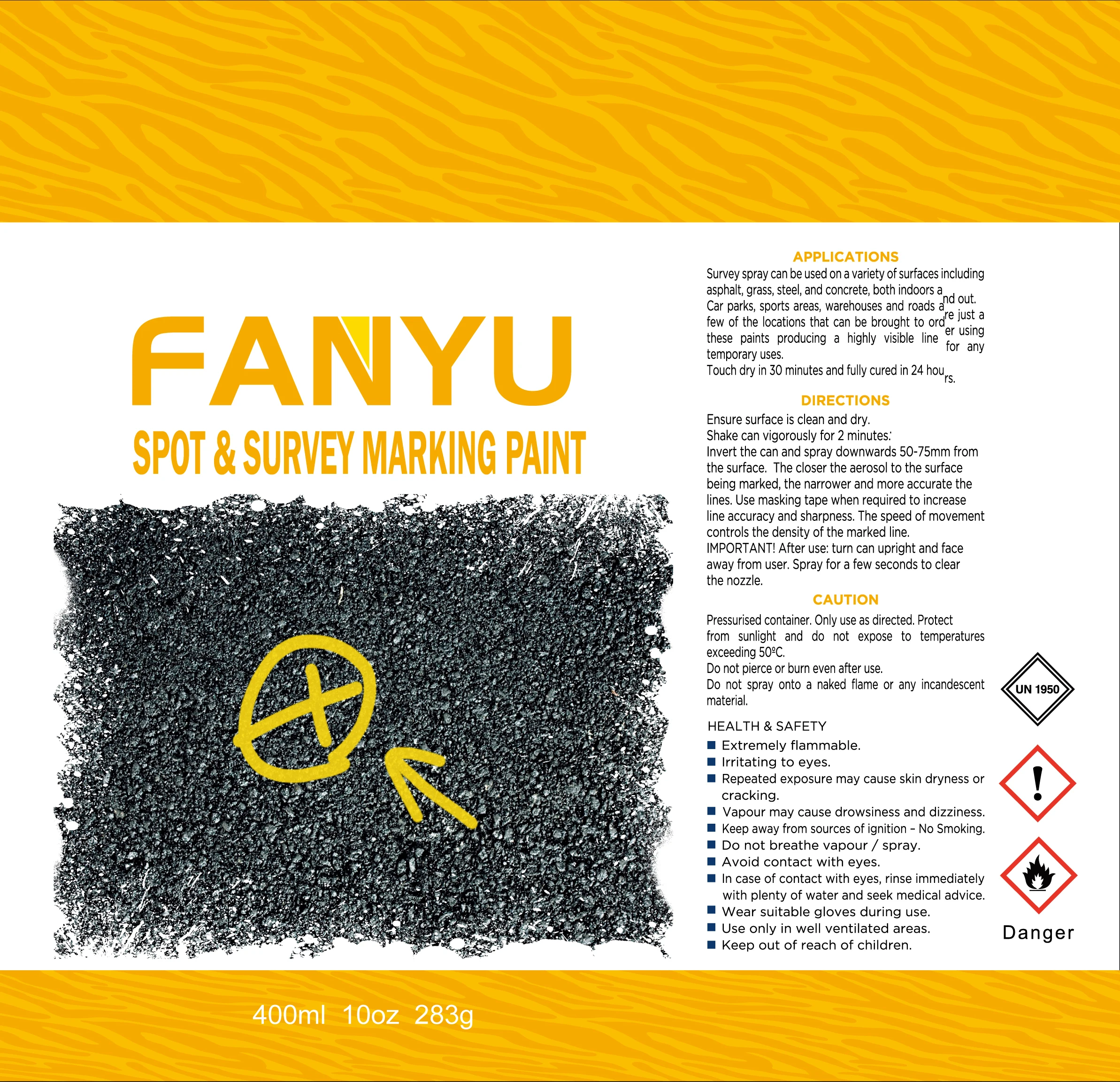 Multi-purpose Traffic Athletic Field Inverted Marking Striping Acrylic Spray Paint