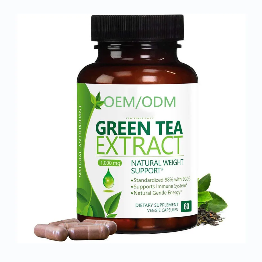 Factory direct sales OEM cleaning intestinal anti greasy and weight loss green tea capsules