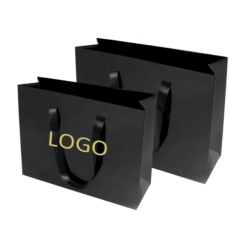 promotional wholesale cheap custom logo luxury paper clothes jewelry garment boutique packaging wedding gift bags for shopping