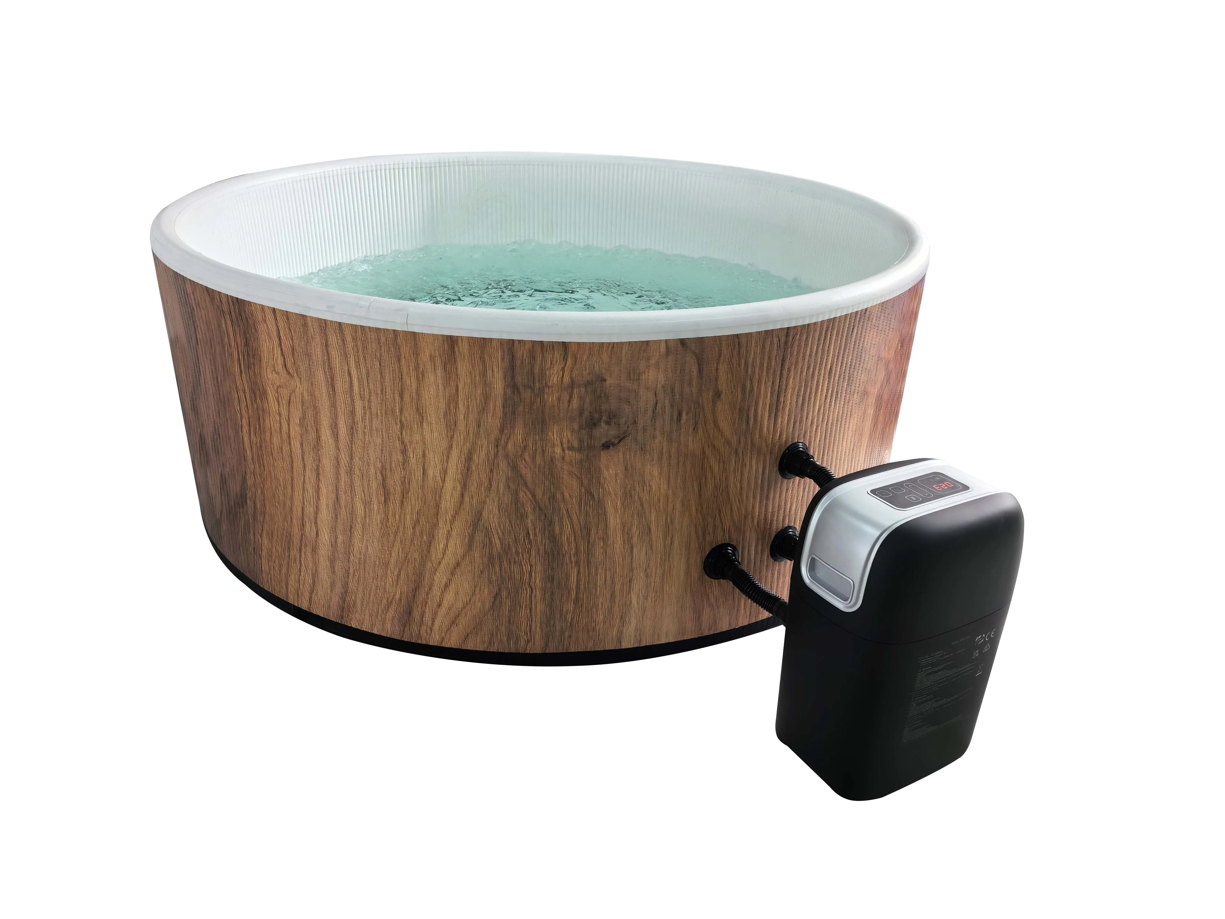 Customized Inflatable SPA Hot Tub Huge Capacity Cold Bath Plunge Black Color Eight-side Shape Inflatable Pool