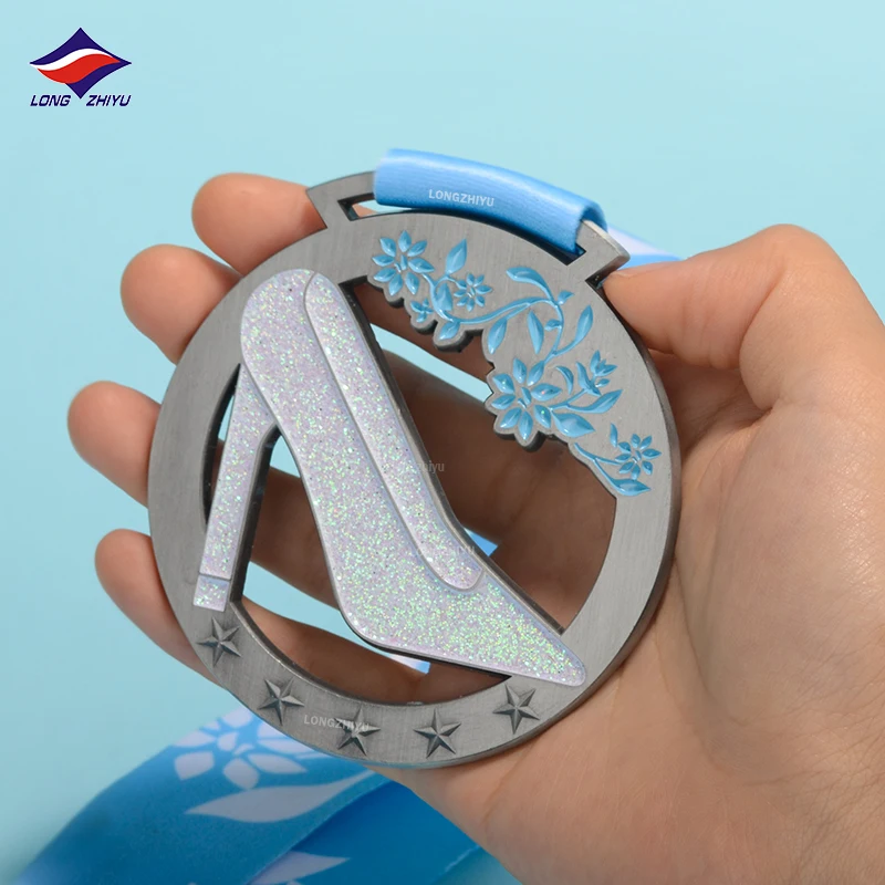 Longzhiyu 15 Years Factory Metal Medals Custom Rotatable Colorful Medal Crafts Souvenir