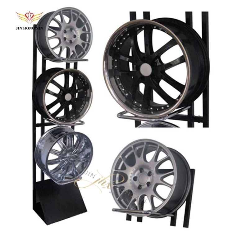 Bike Shop Floor Standing Metal Rack Double Sided Bicycle Wheel Rim Tyre Tire Display Stand