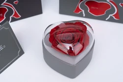 DIY enchanted  preserved rose than smell good in heartshape gift box for valentine day gift preserved rose in jewel box