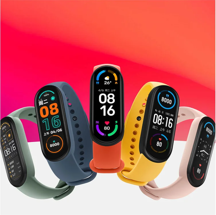Смарт-браслет Xiaomi Mi Band 6 с измерением пульса и уровня кислорода в крови