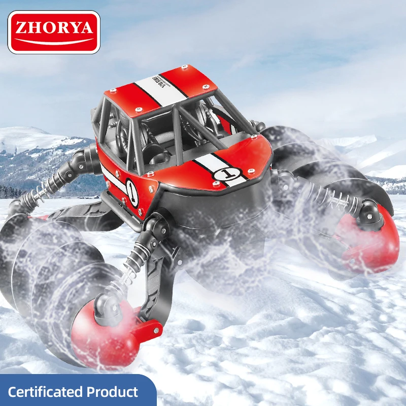 Leemook 2024 2.4G Amphibious Waterproof Line Amphibious Remote Control Car Remote control programming stunt climbing car