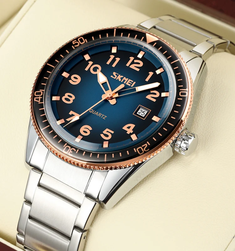 Quartz Watches New model Fashion Men luxury Waterproof Clock Leather Strap Men Quartz Watch