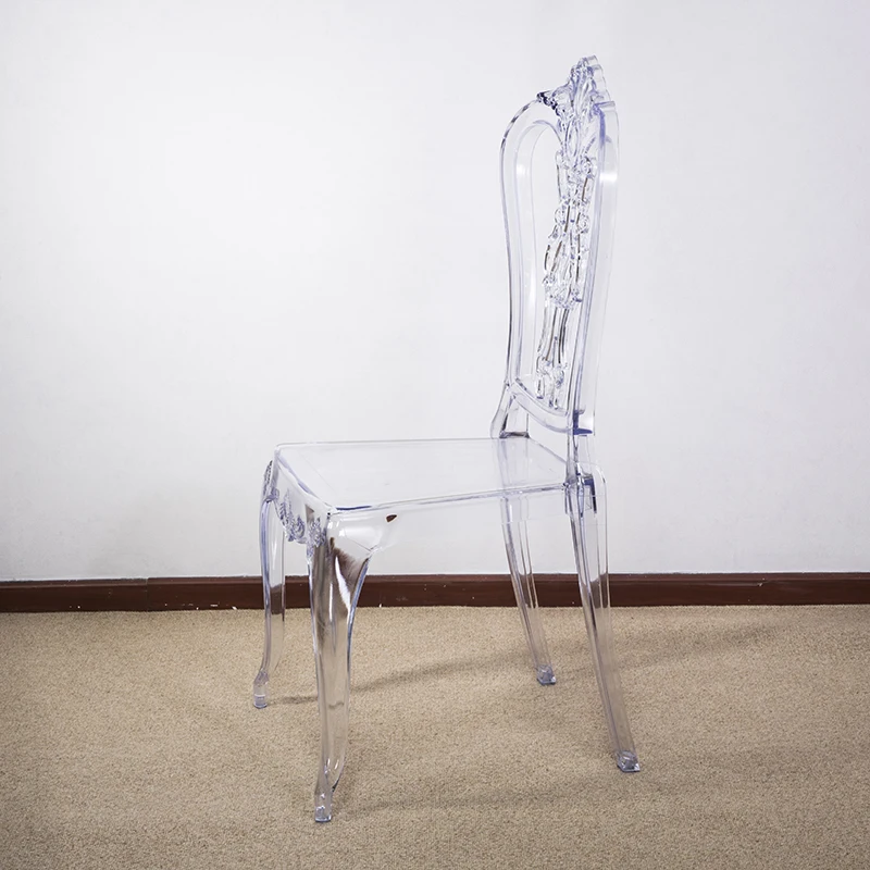 HOMESWEET New Design Plastic Chair Cheap Acrylic Wedding Transparent Minimalist Chair Plastic