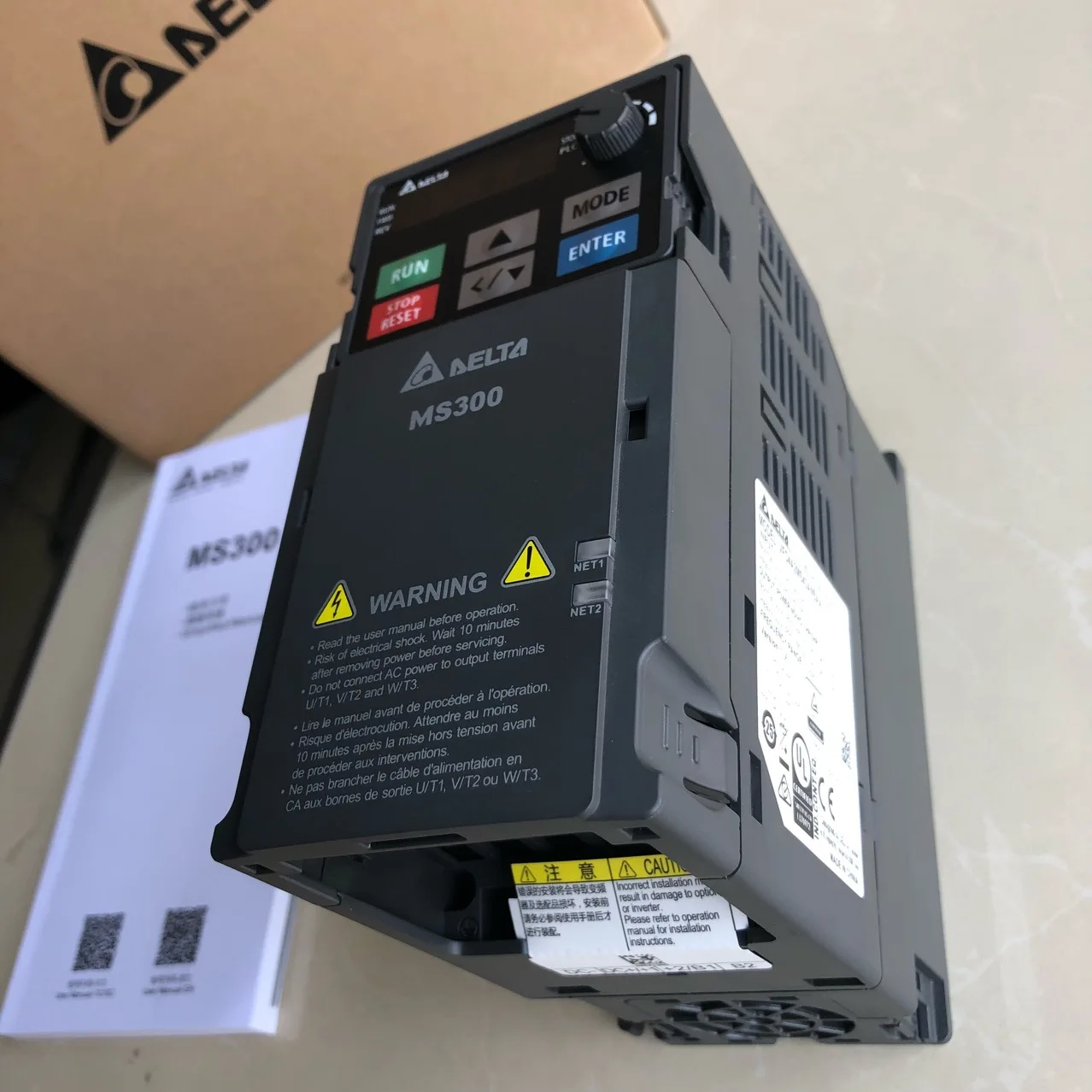  Подлинный инвертор Delta серии MS300 VFD4A8MS23ANSAA 0 75 кВт Трехфазный 220 В VFD для