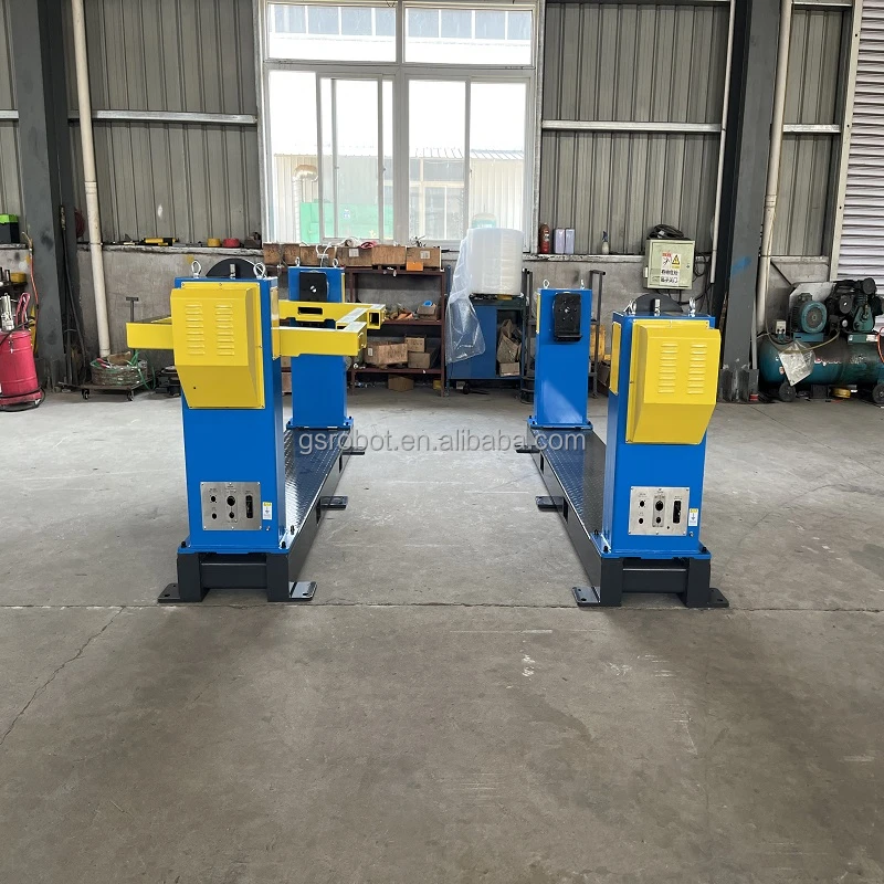 H beam steel dedicated welding workstation realizes automated welding through robot-controlled servo positioner and robot track