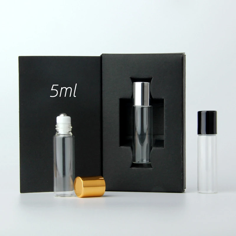5ml glass perfume roller bottle 10ml roller bottle packaging box 10ml roller ball