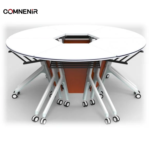 Hot classroom table and chair set college university furniture manufacture trapezoidal shaped wooden school student desk
