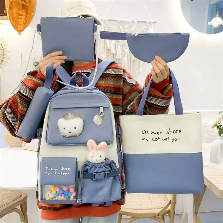 Schoolbag Female Primary School Students Grade 5 And Grade 6 Durable Dirt Resist Backpack School Bags