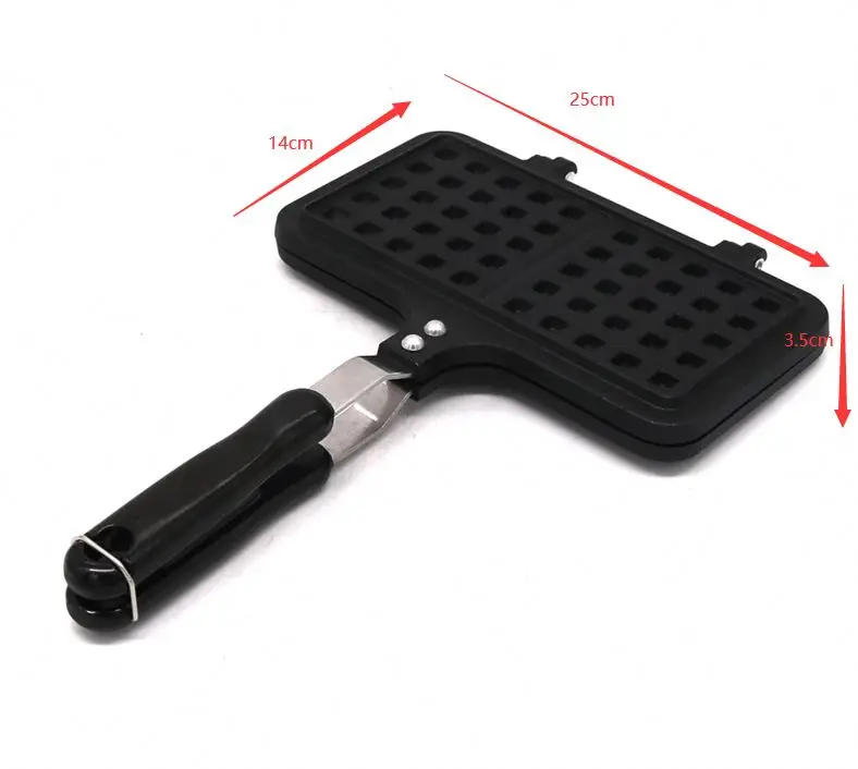 gas hot sand pan with mini waffle plate maker