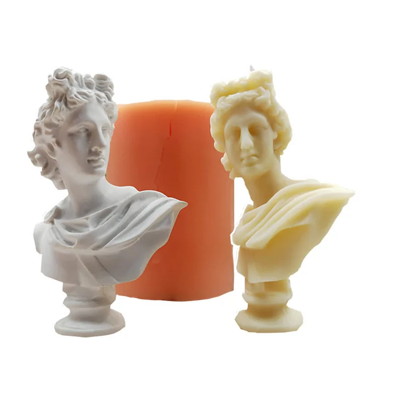 NO113 DIY Greek mythological character Apollo candle mold cake decoration silicone mold