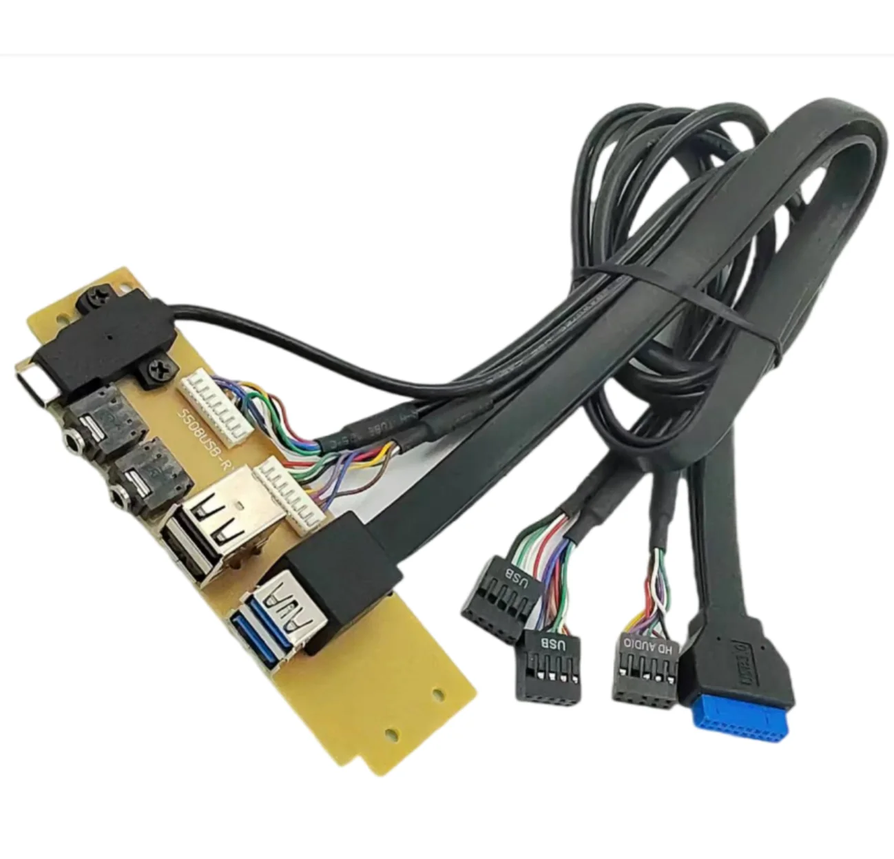 PC Computer Case PCB Dual USB 3.0   Dual USB2.0   TYPE C and HD Audio Connector Extionsion Data  Cable