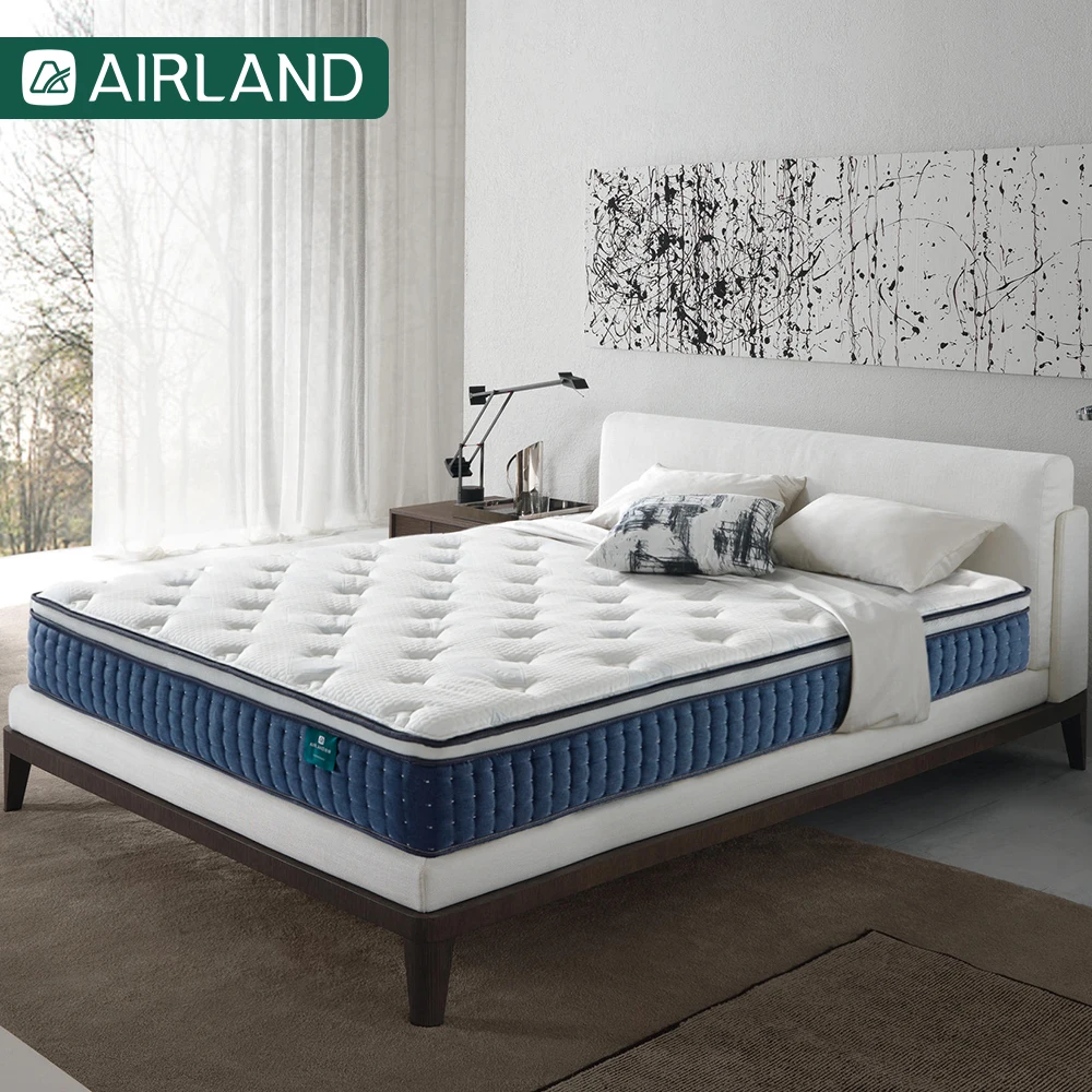 Airland, компрессионный свернутый матрас, высококачественный пенопластовый матрас для отеля, 5 зон, Королевский размер, Боннелл, пружинный матрас